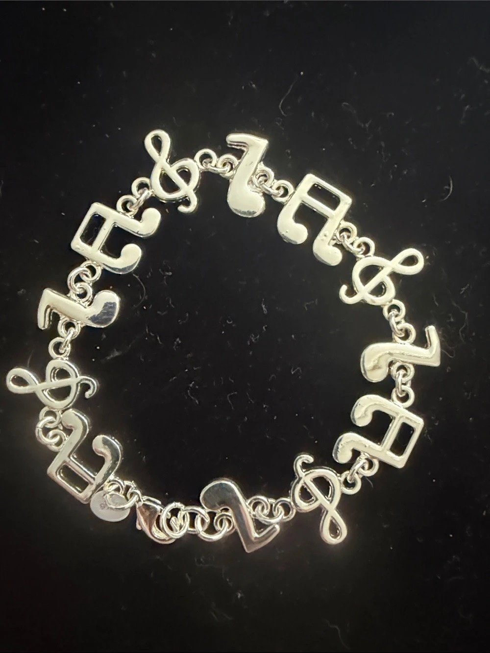 Sterling Silver Music Charm Bracelet